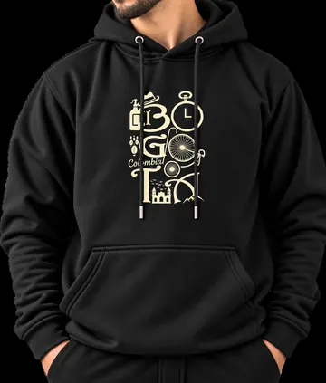 Buzo B-06 Bogotá, letras ilustradas