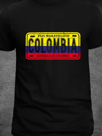Camiseta C-16 Colombia, placa tricolor