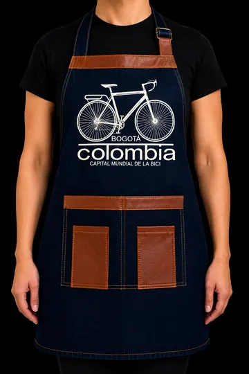 Delantal D-07 Colombia en bicicleta