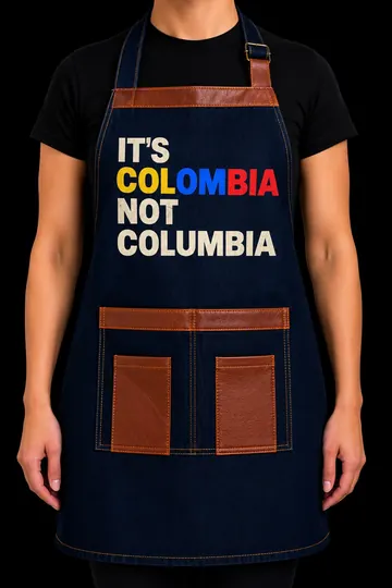 Delantal D-09 It's Colombia, not Columbia
