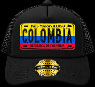 Gorra G-10 Colombia, placa tricolor